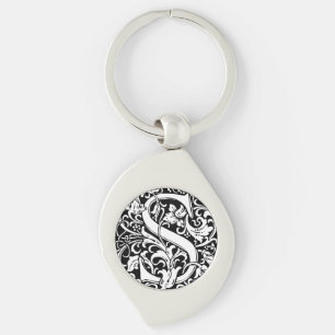 Porte-clés Lettre S Monogramme médiéval Art Nouveau