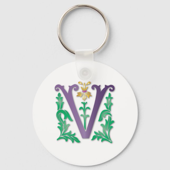 Porte-clés Lettre V Monogramme (Recto)