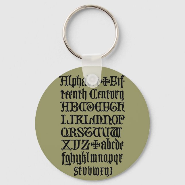 Porte-clés Lettres gothiques Porte - clé (Recto)