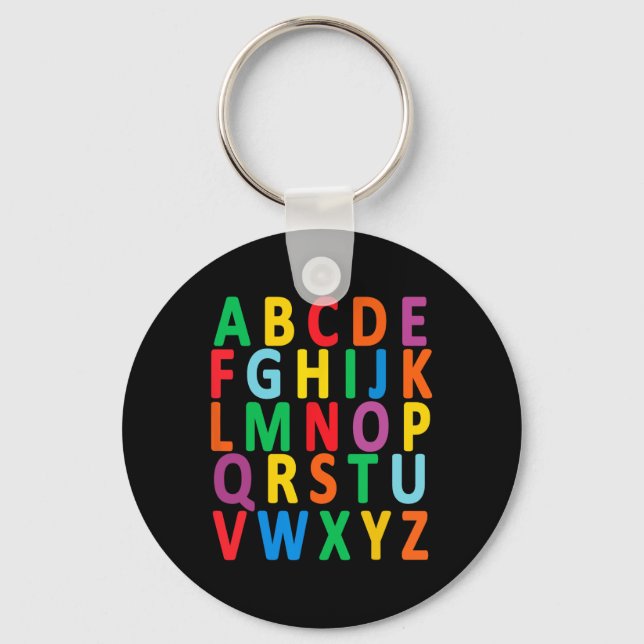 Porte-clés Lettres Majuscules Alphabet Apprendre Abc Garçon F (Recto)