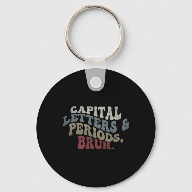 Porte-clés Lettres Majuscules Et Points Bruh  (Recto)