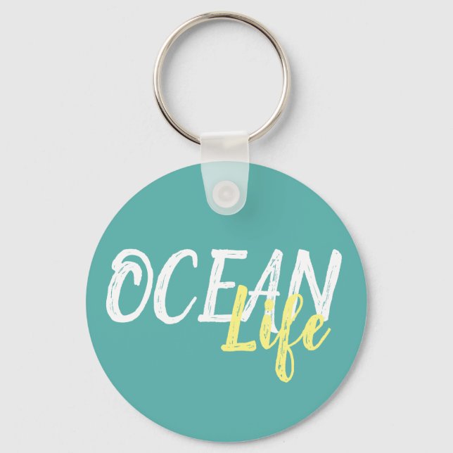 Porte-clés lettres OCEAN LIFE nautique | (Recto)