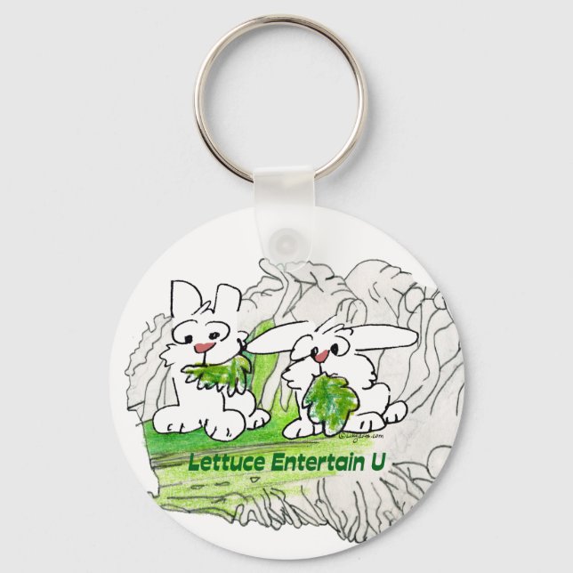 Porte-clés Lettuce Entertain U Cartoon Rabbits (Recto)