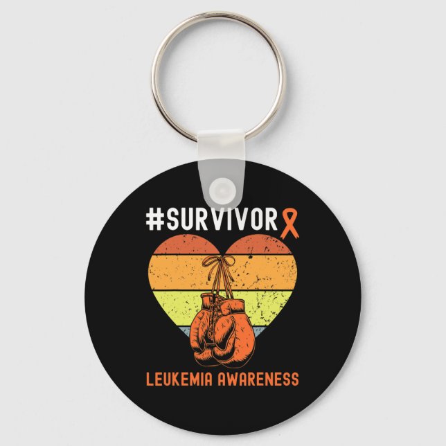 Porte-clés Leucémie Survivante Sanguin Sensibilisation au can (Recto)