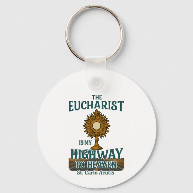Porte-clés L'Eucharistie est ma route vers le ciel (Recto)