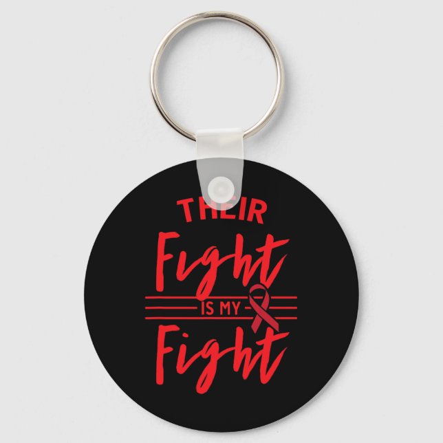 Porte-clés Leur combat est Mon combat Conscience du cancer du (Recto)