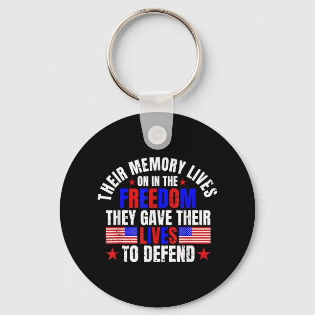 Porte-clés Leur Mémoire Vit Le Jour De La Liberté (Recto)