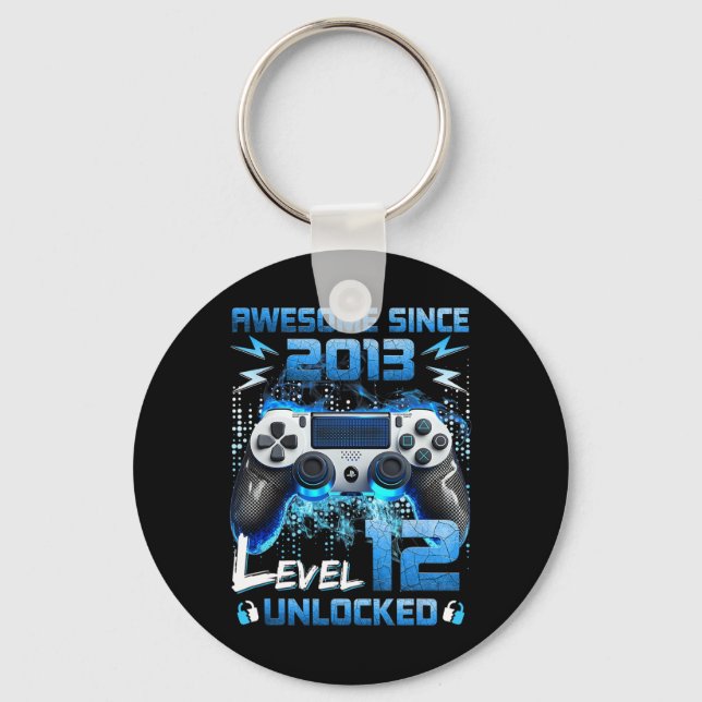 Porte-clés Level 12 Unlocked Video Gamer 12 Years Old 12 Birt (Recto)