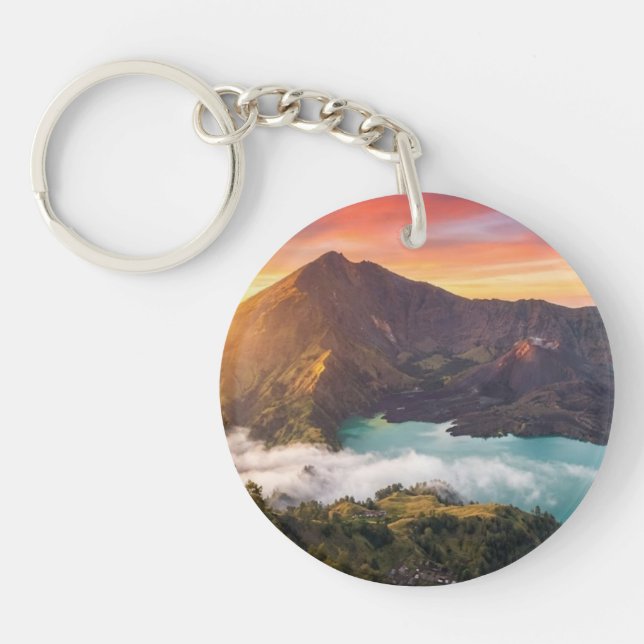 Porte-clés Lever de soleil sur le cratère du volca (Devant)