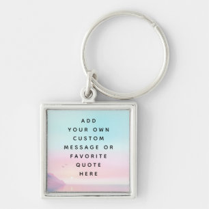 Porte-clés Lever doux pastel avec des oiseaux message personn