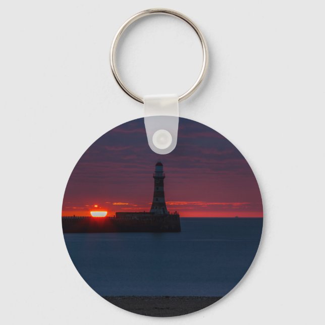 Porte-clés Lever du soleil au Porte - clé Roker Lighthouse-An (Recto)