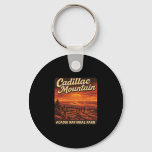 Porte-clés Lever du soleil sur la montagne Cadillac dans le M