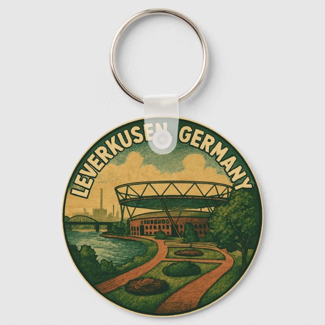 Porte-clés Leverkusen Allemagne Front de rivière (Recto)