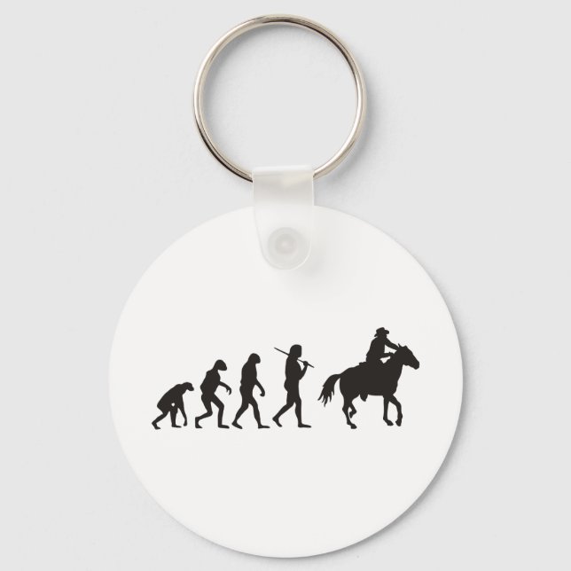 Porte-clés L'Évolution De Cowboy (Recto)