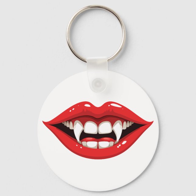 Porte-clés Lèvres de vampire rouges (Recto)