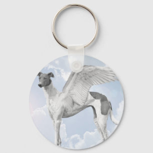 Porte-clés Lévrier blanc d'ange