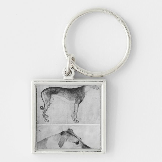 Porte-clés Lévrier et tête d'un lévrier (Devant)