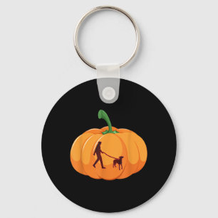Porte-clés Lévrier qui marche Halloween Chien Citrouille