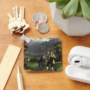 Porte-clés L'expérience du cerf-volant et de la foudre de Ben