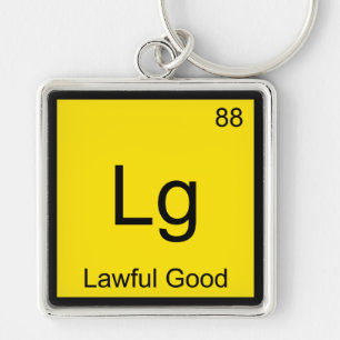Porte-clés Lg - Bonnes règles de chimie Symbole de l'élément 