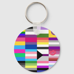 Porte-clés LGBT Pride Flag Collage