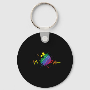 Porte-clés Lgbt Rainbow Sketll Battement de coeur Gay Fierté