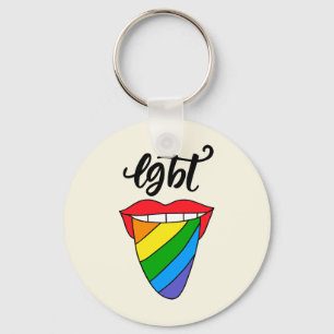 Porte-clés LGBT Rainbow Tongue
