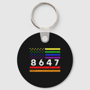 Porte-clés Lgbtq 8647 86 47 Impeach 47 Résister 8647 Drôle Li