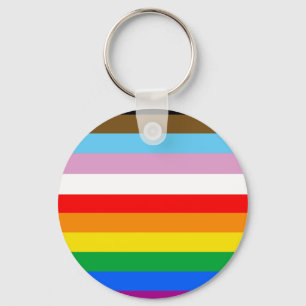Porte-clés LGBTQ+ Progrès des bandes d'indicateur
