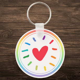 Porte-clés LGBTQ+ Rainbow Heart