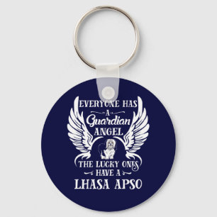 Porte-clés Lhasa Apso dog pet guardian angel