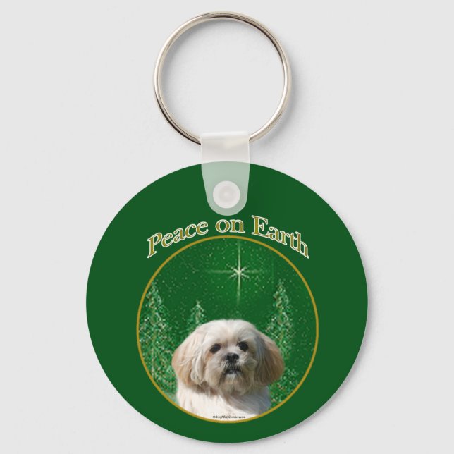 Porte-clés Lhassa Apso Paix (Recto)