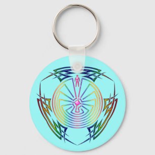 Porte-clés L'homme dans le Maze - Tribal Tattoo coloré