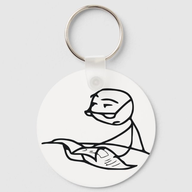 Porte-clés L'homme du journal (Recto)