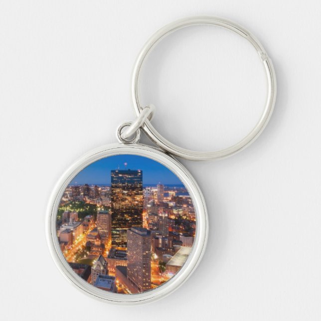 Porte-clés L'horizon de Boston au crépuscule (Devant)