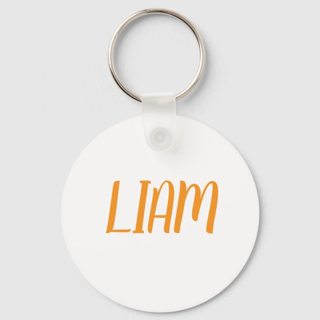 Porte-clés Liam name Metal ring keychain (Verso)