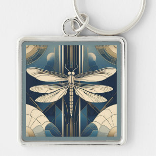 Porte-clés libellule Art déco