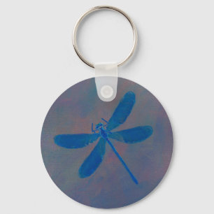 Porte-clés Libellule rêveuse d'indigo