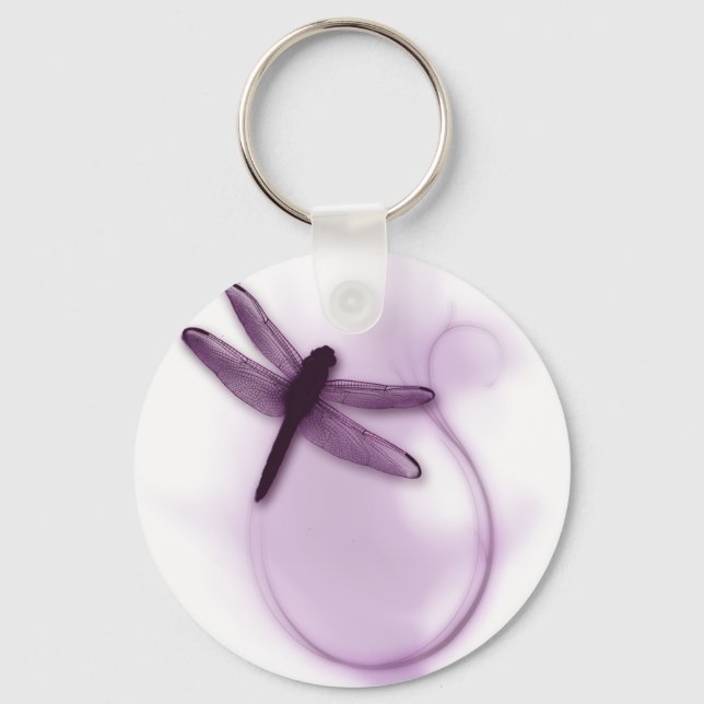 Porte-clés libellule violette (Recto)
