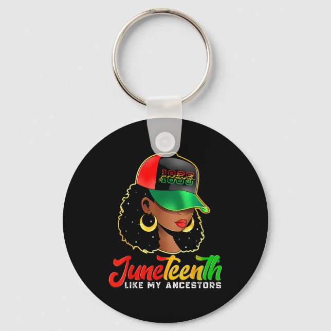Porte-clés Liberté des femmes noires 1865 Juneteenth comme me (Recto)
