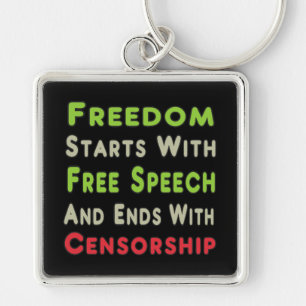 Porte-clés Liberté, liberté d'expression et censure