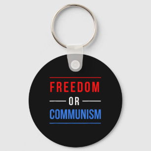 Porte-clés Liberté Ou Communisme Drôle Élection 2024 Trump Vs