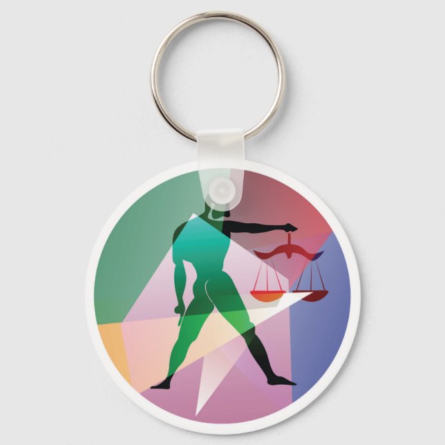 Porte-clés libra abstraite (Recto)