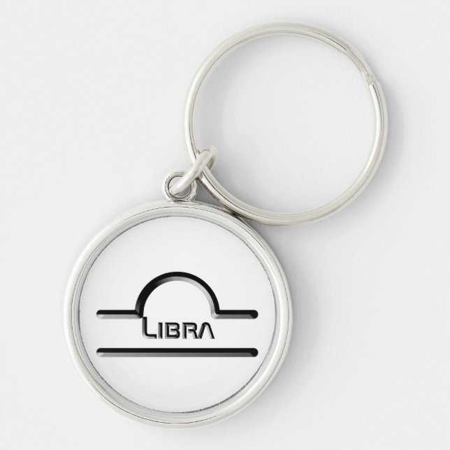 Porte-clés Libra, Conception abstraite du signe zodiaque (Devant)