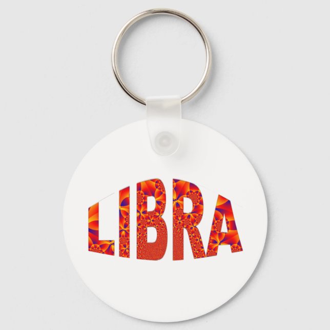 Porte-clés Libra - Firey Orange Bleu Jaune (Recto)
