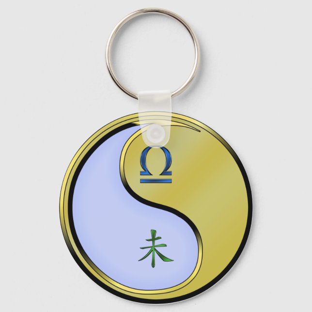 Porte-clés Libra & Metal Chèvre (Recto)