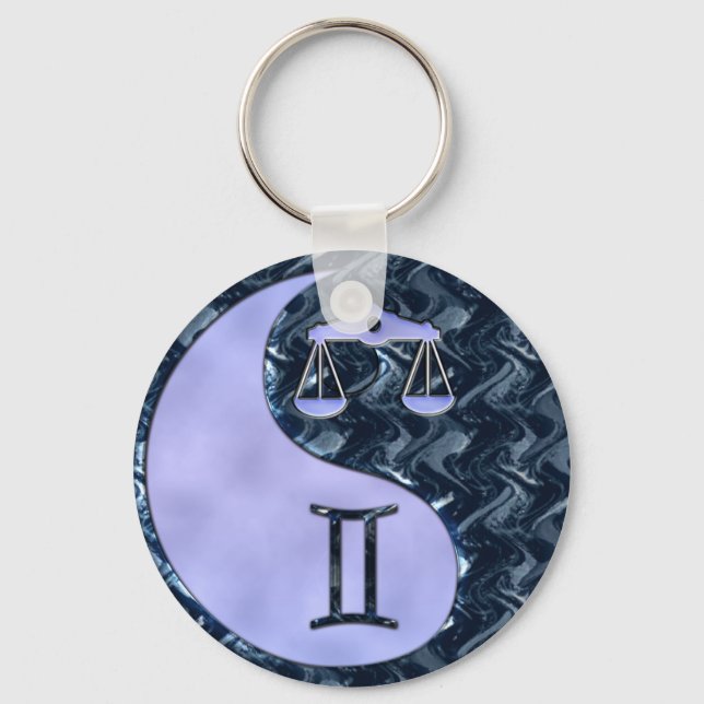 Porte-clés Libra Yin Yang (Recto)