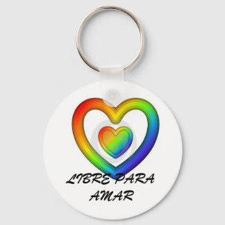 PORTE-CLÉS LIBRE PARA AMAR-RAINBOW COEUR