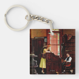 Porte-clés Licence de mariage par Norman Rockwell