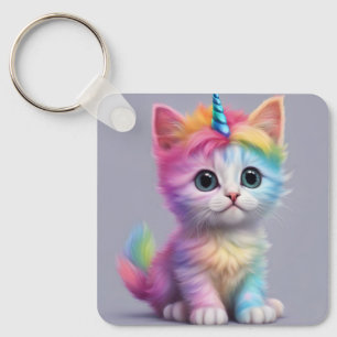 Porte-clés Licorne Arc-en-ciel Chatons